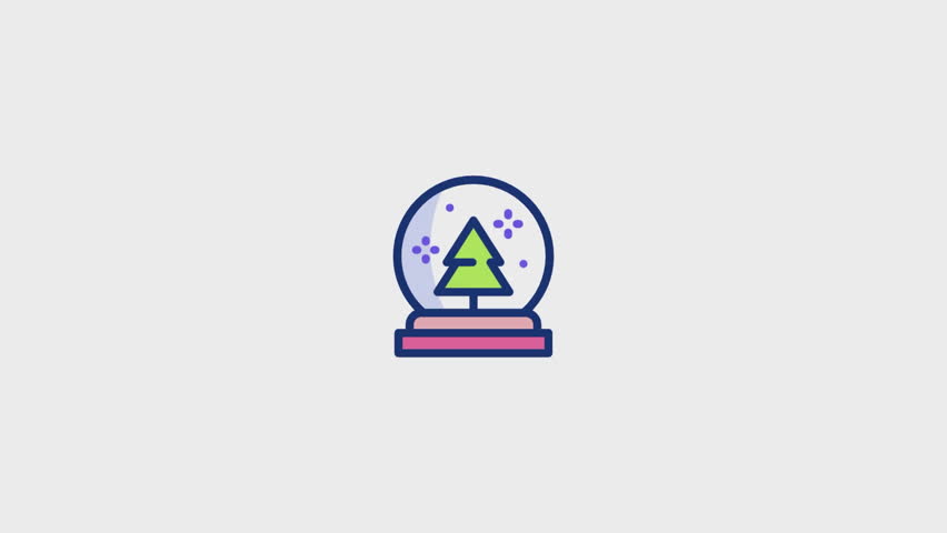 Snowglobe Animated Icon. . This video features a captivating animation of an icon designed to enhance your projects.