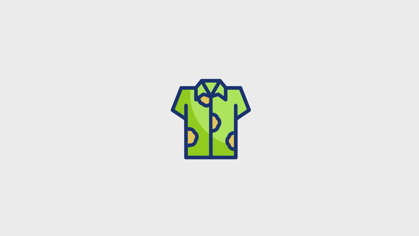 Summer Shirt Animated Icon. . This video features a captivating animation of an icon designed to enhance your projects.