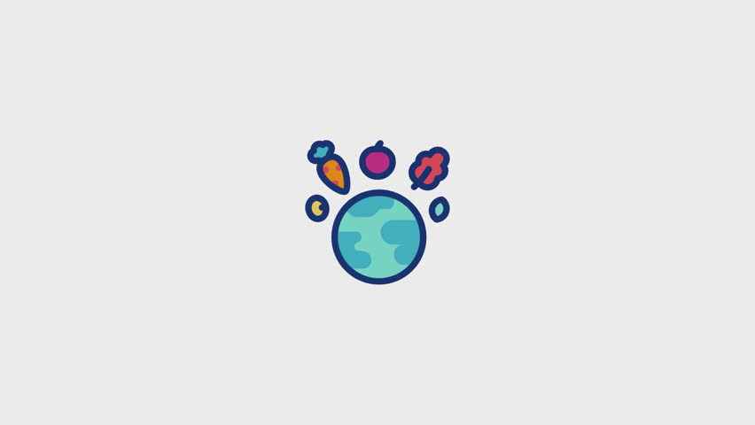 Vegan Animated Icon V3. . This video features a captivating animation of an icon designed to enhance your projects.