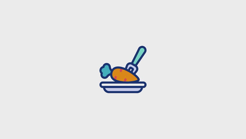 Vegan Food Animated Icon V2. . This video features a captivating animation of an icon designed to enhance your projects.