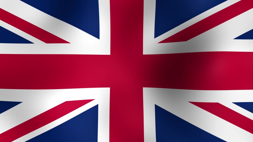 The waving flag of Great Britain