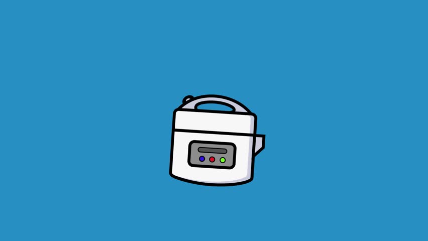 rice cooker and there is rice in it simple video animation template, suitable for your video, business, brand, and etc	
