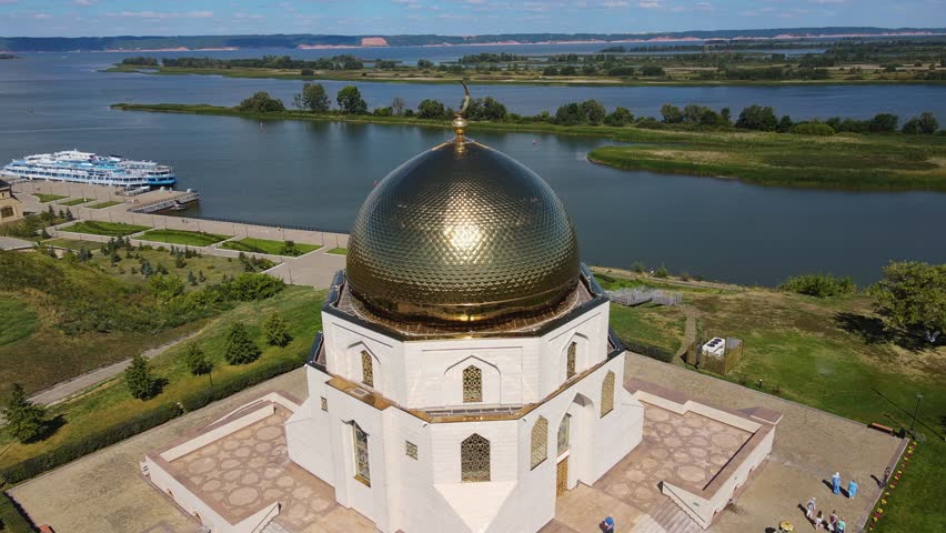 Aerial close-up of the White Mosque