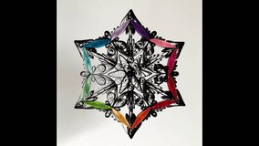 Quilling Art, Quill Snowflake Ornament, Quilling Christmas Ornament, Quill Mandala, Quill Snowflake, Hanging Ornament, 3D Quill Papercraft, colorful, rainbow, black, lace - Powered by Shutterstock - Get 15% off with code: PIKWIZARD15