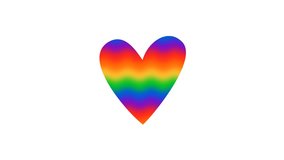 heart on white background lgbt symbol, rainbow flag, lgbtq pride month - Powered by Shutterstock - Get 15% off with code: PIKWIZARD15