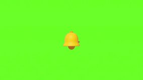 Flat and modern style bell icon, ideal for video, mobile apps, or presentation needs. Animated, green screen background. - Powered by Shutterstock - Get 15% off with code: PIKWIZARD15