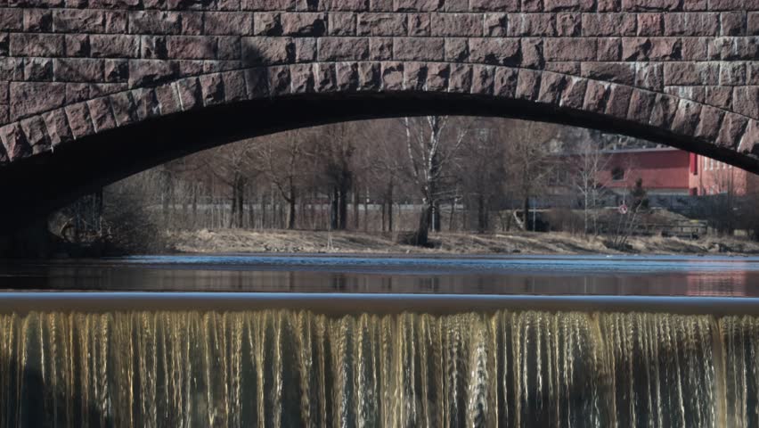 Helsinki, Finland A waterfall on the Vantaa River in the Gammelstaden district. 