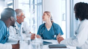 Medical staff, doctors and success with applause in meeting for win in healthcare. Nurses, people and clapping hands for hospital report, results and research with collaboration in achievement - Powered by Shutterstock - Get 15% off with code: PIKWIZARD15