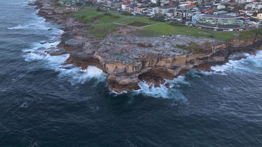 Aerial Sunrise Over Maroubra Beach, Sydney – Tranquil Coastal Drone Footage