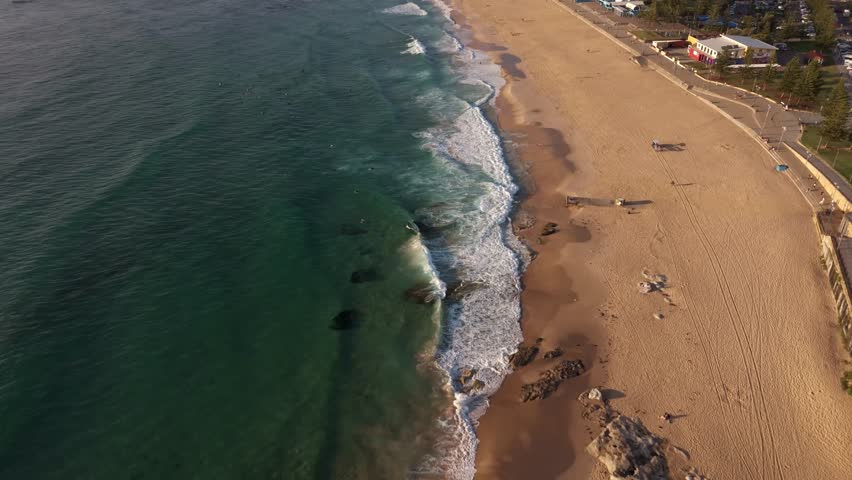 Aerial Sunrise Over Maroubra Beach, Sydney – Tranquil Coastal Drone Footage