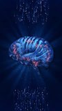 Digital Brain Data Streams data streams, artificial intelligence. binary data, flow brain AI, machine learning data processing humans think learn, interact technology. brain machine. 3D Illustration - Powered by Shutterstock - Get 15% off with code: PIKWIZARD15