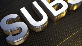 Metallic 3D Text Subscribe Button Render - Powered by Shutterstock - Get 15% off with code: PIKWIZARD15