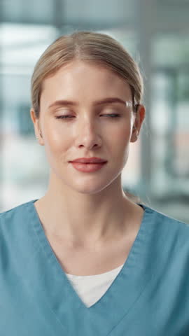 Dental, face and smile with woman in office of hospital for medical appointment or checkup. Healthcare, medicine and oral hygiene with happy professional in dentist clinic to prevent tooth decay