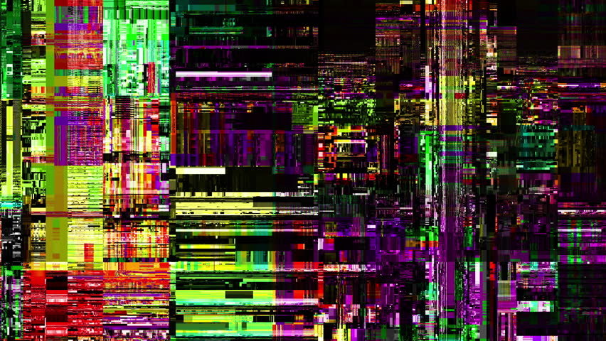 Unique Design Abstract Digital Animation Pixel Noise Glitch Error Video Damage. Loop stop motion background