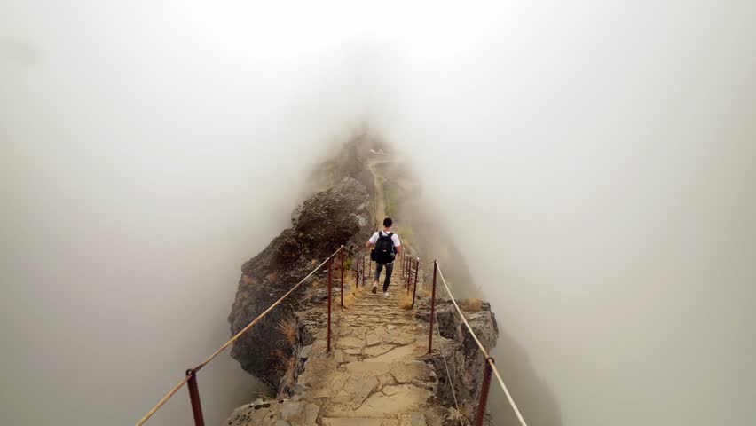 Misty trail on Madeira