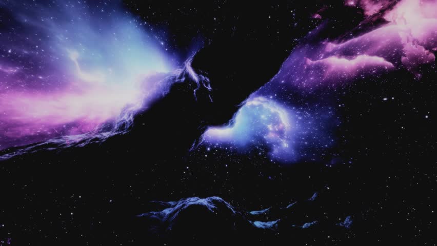 Journey through the colors of the cosmos as stars dance in the night