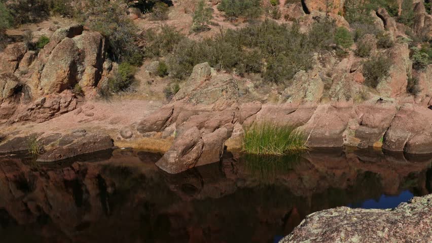 Bear Gulch Lake in Pinnacles National Park, California