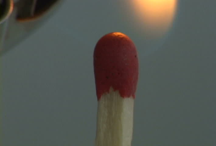 Multiple shots of matchstick self igniting.