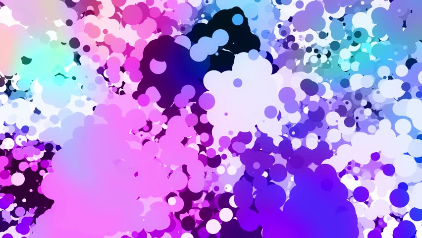 Liquid Paint and Gradient Watercolor Bloom, 4k Vibrant Abstract Backdrop with Floating Circles and Splashes in a Calm, Looping Animation, Perfect for Art-Inspired Visuals