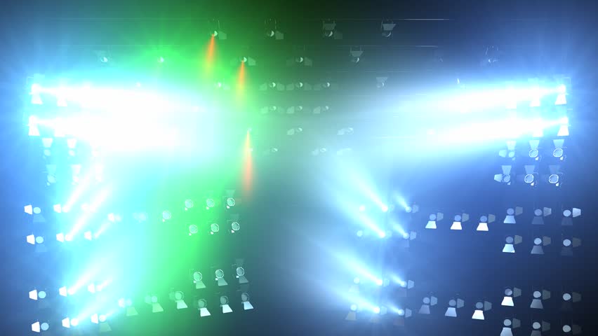 Concert lights flood animation, full stage lights.