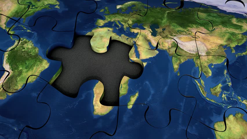 World map puzzle.