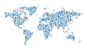 World map made of people symbol on white background - Powered by Shutterstock - Get 15% off with code: PIKWIZARD15