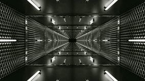 Futuristic Industrial Tunnel with Geometric Lighting Design - Powered by Shutterstock - Get 15% off with code: PIKWIZARD15