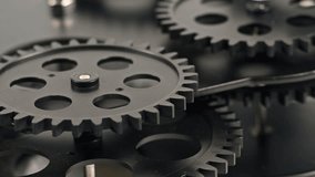 Harmonious Operation of Black Cogs Wheel Gears Footage. - Powered by Shutterstock - Get 15% off with code: PIKWIZARD15