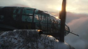 german retro bomber world war2 fly over clouds - Powered by Shutterstock - Get 15% off with code: PIKWIZARD15