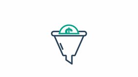Sales funnel animated icon. animated icon related to digital marketing. suitable for user interface, provide visual feedback and more. alpha channel, transparent background - Powered by Shutterstock - Get 15% off with code: PIKWIZARD15
