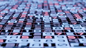 Seamless loop. Glowing Digital Grid of Hexadecimal Characters and Numbers Representing Futuristic Data Processing, Cybersecurity, and Technological Systems Background - Powered by Shutterstock - Get 15% off with code: PIKWIZARD15