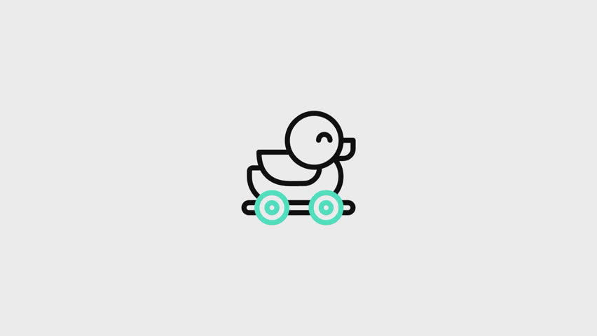 Duck Animated Icon. This video features a captivating animation of an icon designed to enhance your projects.