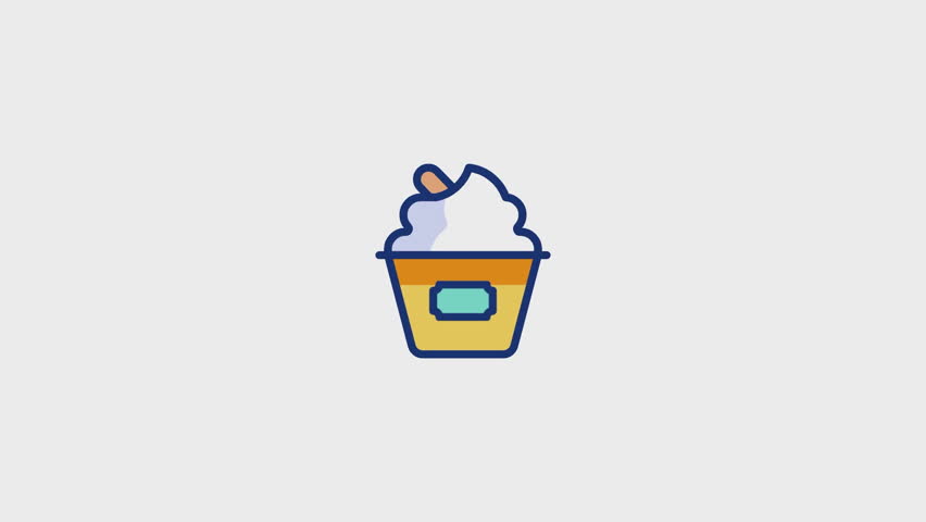 Ice Cream Animated Icon. This video features a captivating animation of an icon designed to enhance your projects.