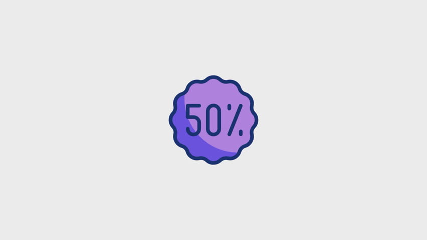 Percent Animated Icon V7. This video features a captivating animation of an icon designed to enhance your projects.