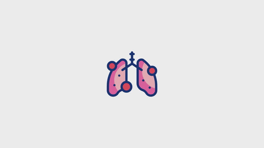 Pneumonia Animated Icon. This video features a captivating animation of an icon designed to enhance your projects.