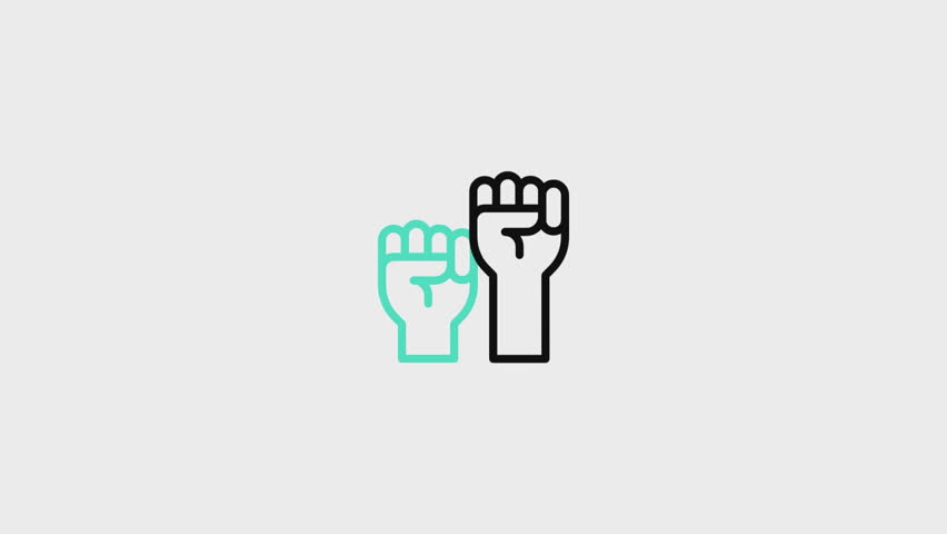 Protest Animated Icon V2. This video features a captivating animation of an icon designed to enhance your projects.