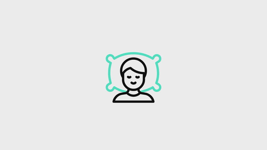 Sleep Animated Icon. This video features a captivating animation of an icon designed to enhance your projects.