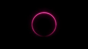 neon light trail circle red color animation on black background. Endless circular looping pattern Slow turn. Shiny disc. Abstract footage video. Black background - Powered by Shutterstock - Get 15% off with code: PIKWIZARD15