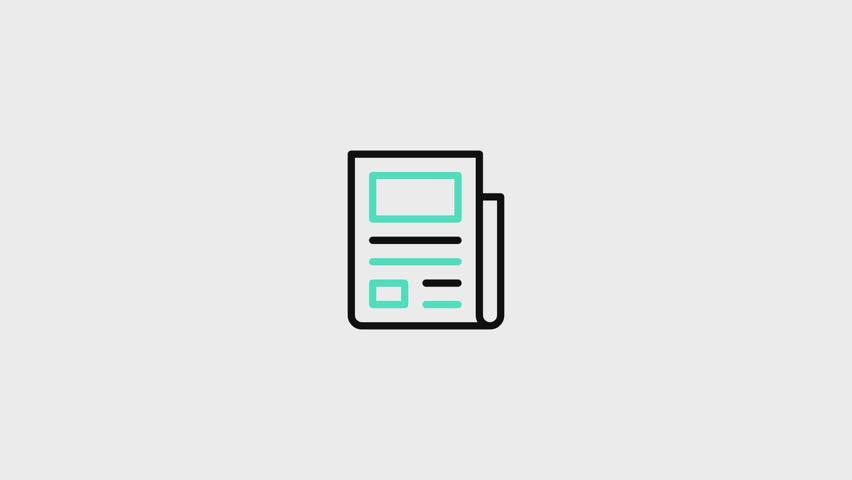 Newspaper Animated Icon. This video features a captivating animation of an icon designed to enhance your projects.