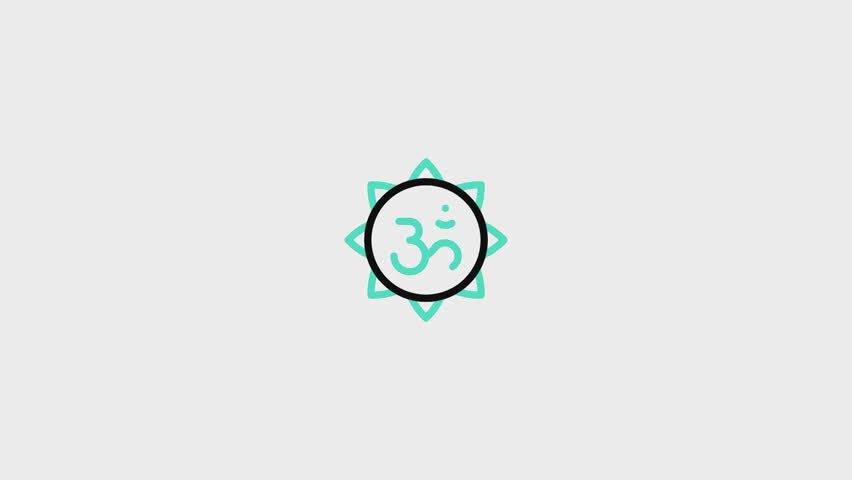 Om Animated Icon. This video features a captivating animation of an icon designed to enhance your projects.