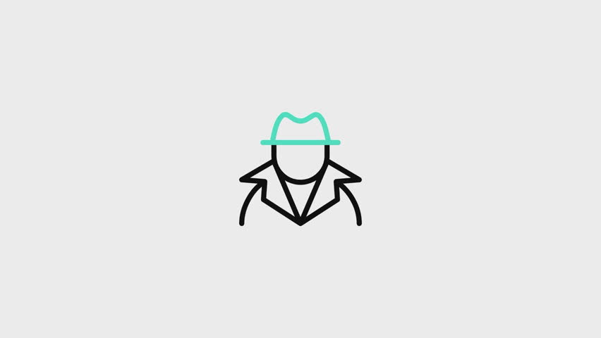 Spy Animated Icon. This video features a captivating animation of an icon designed to enhance your projects.