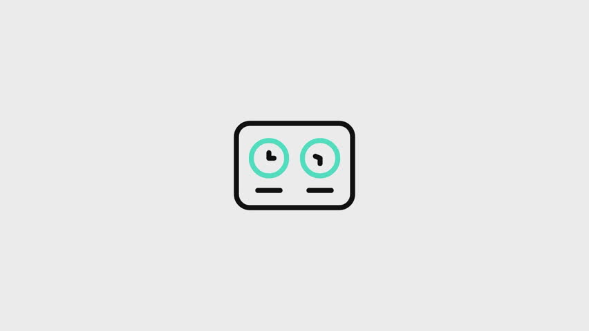Time Zone Animated Icon. This video features a captivating animation of an icon designed to enhance your projects.