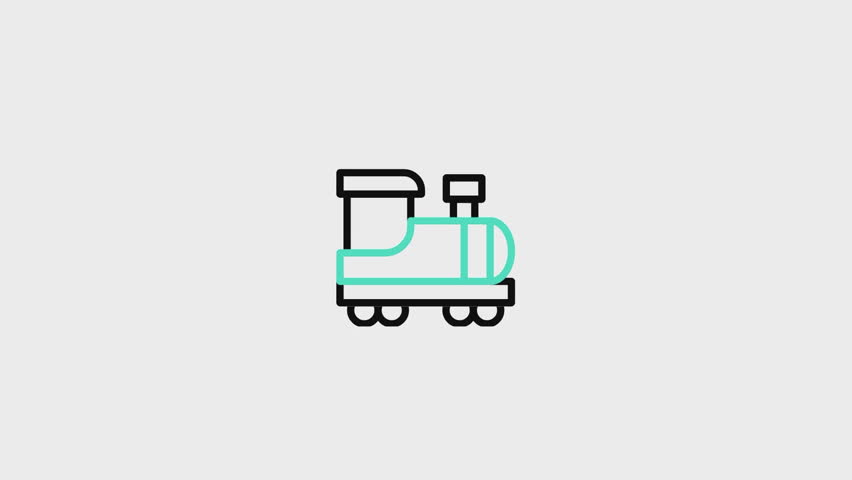 Train Animated Icon. This video features a captivating animation of an icon designed to enhance your projects.