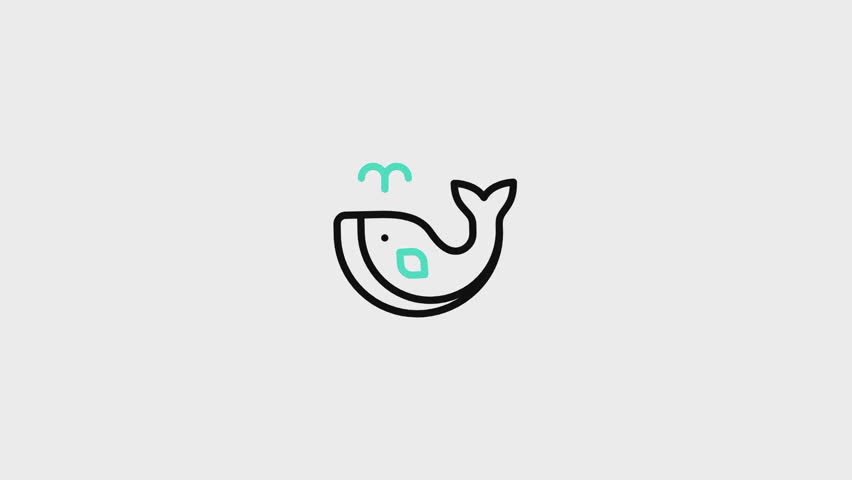 Whale Animated Icon. This video features a captivating animation of an icon designed to enhance your projects.