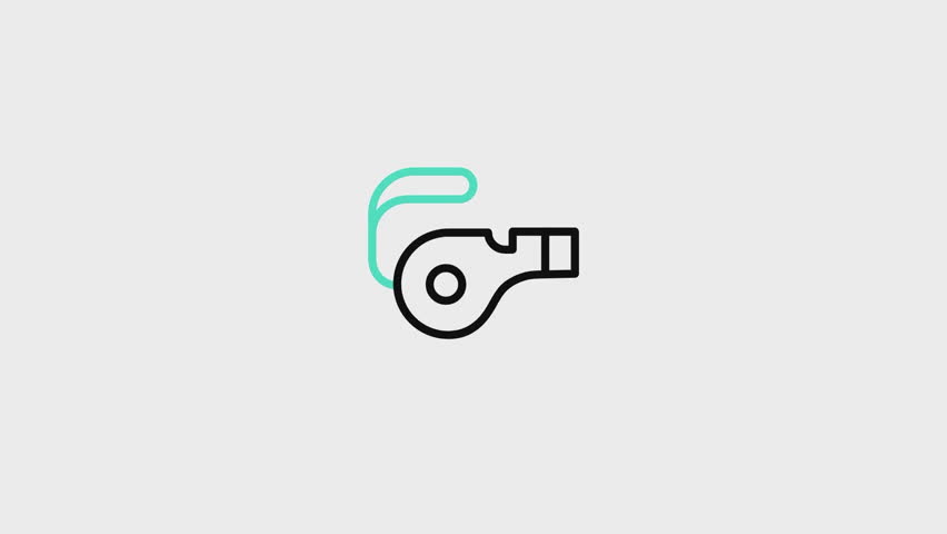 Whistle Animated Icon. This video features a captivating animation of an icon designed to enhance your projects.