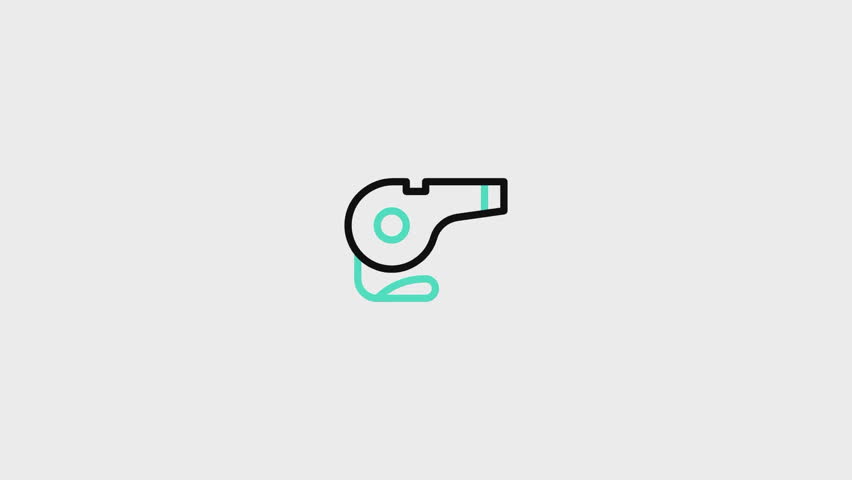 Whistle Line Animated Icon. This video features a captivating animation of an icon designed to enhance your projects.
