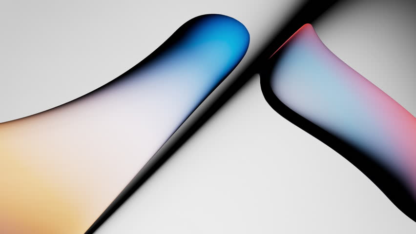 looping 3d animation. Abstract background. Motion of fluid colorful bubbles. Ribbed glass texture macro