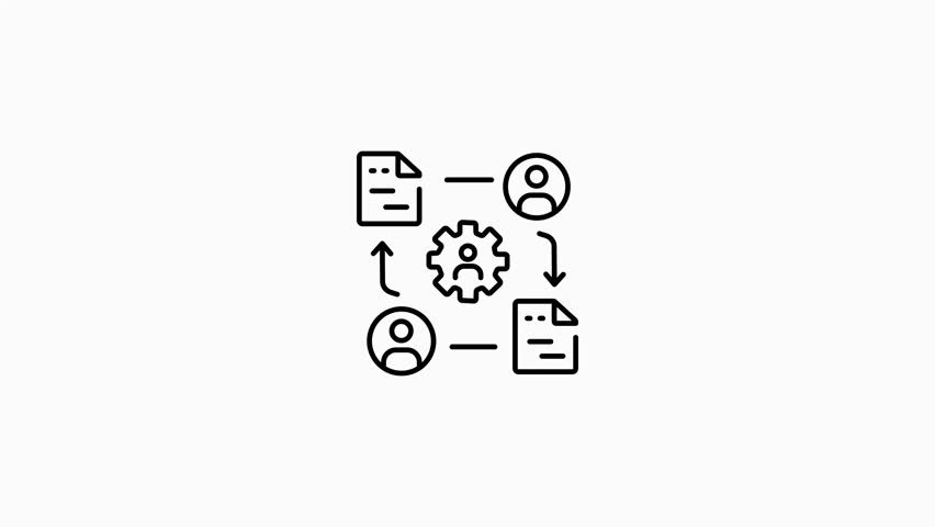 Change request animated icon in linear style 