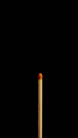 The ignition of the real head of match with black background in slow motion (120 fps. you have to speed x4 if you want to see it at real time). 