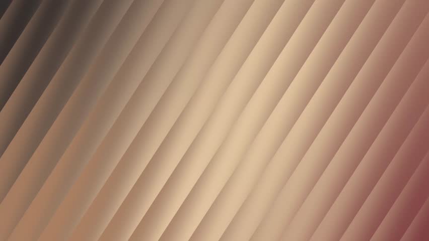 Abstract brown gradient background with diagonal lines. 4 K seamless loop animation in Mocha mousse color